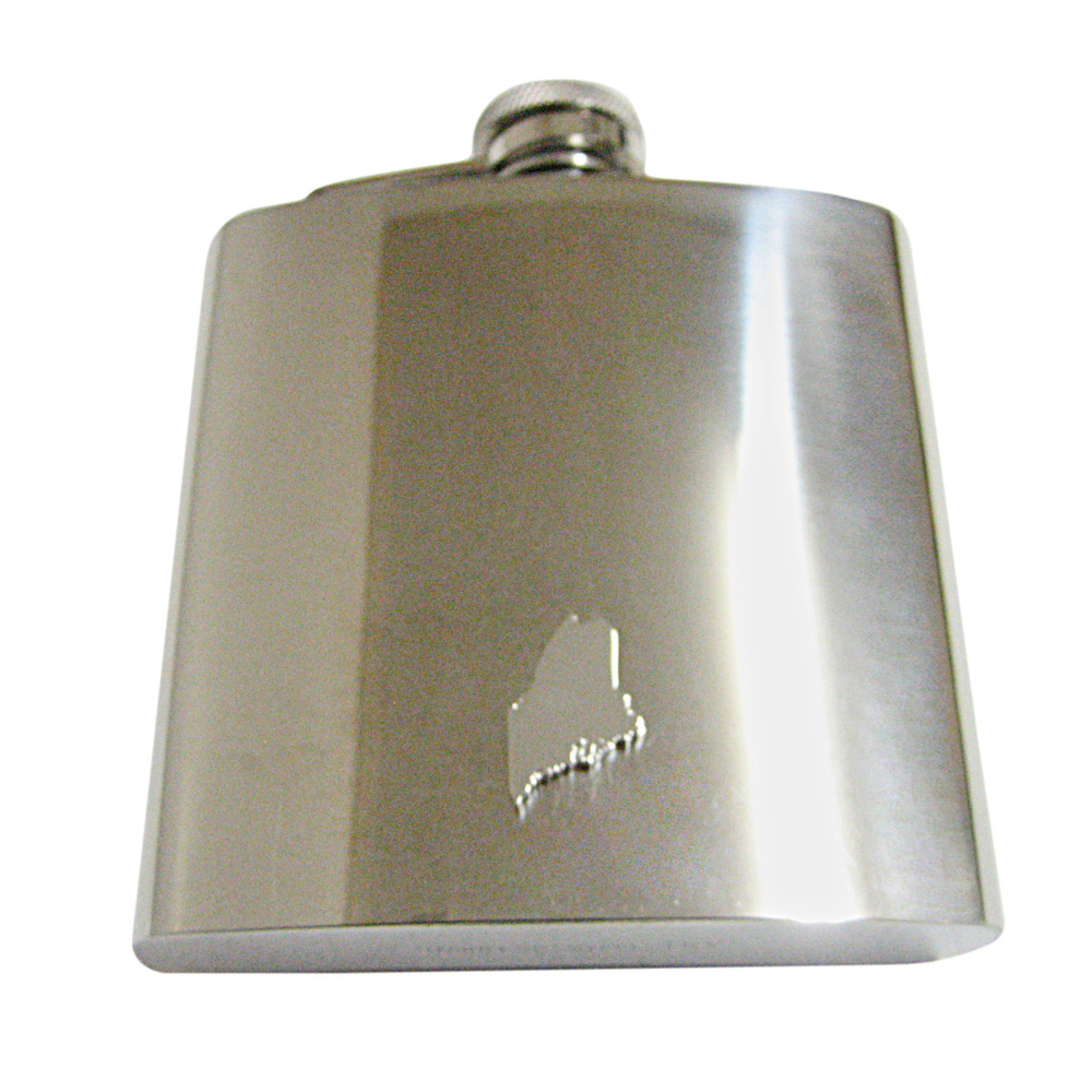 Maine State Map Shape 6oz Flask - image 1